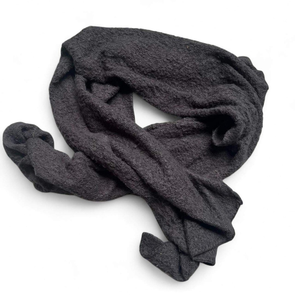 C.C. Cable Knit Scarf Winter Warm Soft Chunky Knit Black